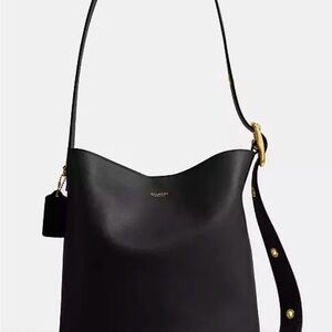 Coach Bleeker Black Leather Shoulder Bag